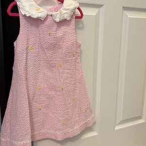 Pink seersucker dress